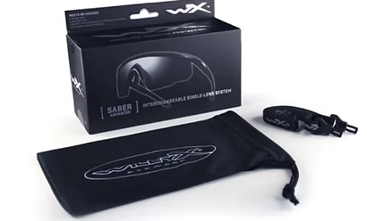 Saber Advanced Smoke/Clear/Rust Matte Black Frame 3 Lens set Protective Eyewear