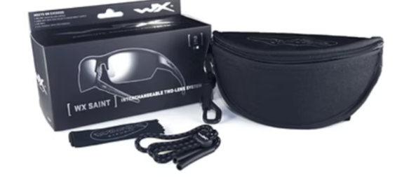 WX Saint Grey/Clear Matte Black Frame 2 Lens set Protective Eyewear