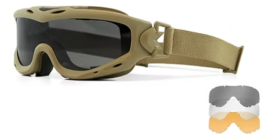 Spear Dual Smoke/Clear/Rust Tan Frame Protective Eyewear