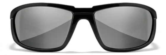 WX Boss Grey Silver Flash Gloss Black Frame