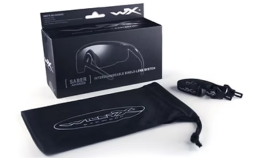 Saber Advanced Smoke Matte Black Frame w/Bag Protective Eyewear