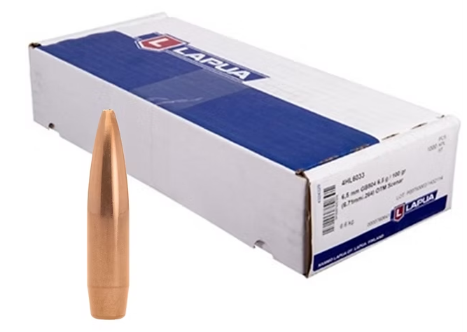 LAPUA 6.5mm 123 GR Scenar OTM GB489 Bullets (1000)