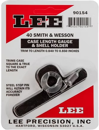 LEE Case Length Gauge & Shell Holder 40 Smith & Wesson