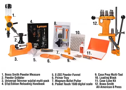 LYMAN BRASS SMITH ALL USA 8 RELOADING KIT