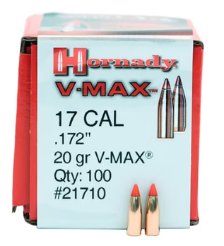 HORNADY 17 Cal .172 20 GR V-MAX® Bullets (100)