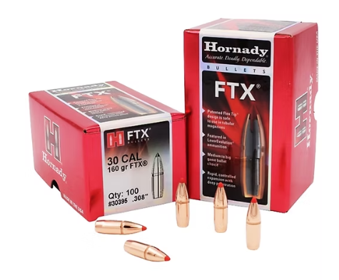 HORNADY 30 Cal .308 160 GR FTX® (30-30 Win) Bullets (100)