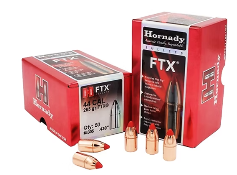HORNADY 44 Cal .430 265 GR FTX® (444 Marlin) Bullets (50)