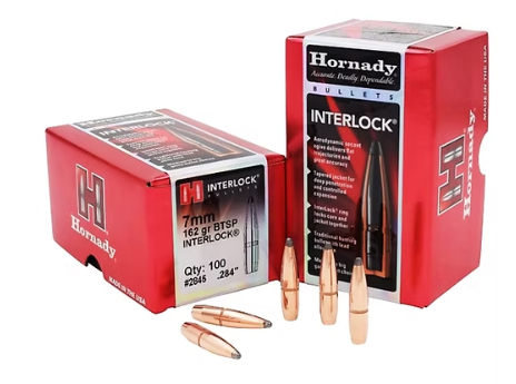 HORNADY 7mm .284 162 GR InterLock® BTSP Bullets (100)