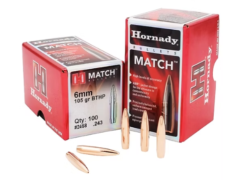HORNADY 6mm .243 105 GR BTHP Match™ Bullets (100)