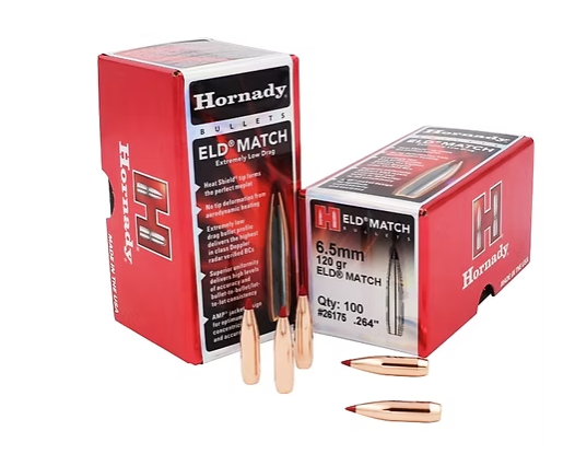 HORNADY 6.5mm .264 120 GR ELD® Match Bullets (100)