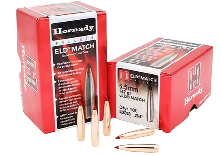 HORNADY 6.5mm .264 147 GR ELD® Match Bullets (100)