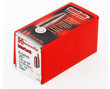 HORNADY 6.5mm .264 140 GR InterLock® SP Bullets (100)