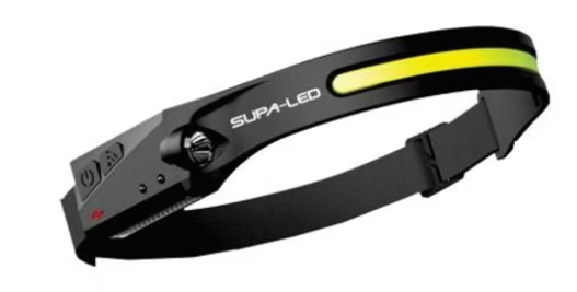 SUPALED AURA 230 DEGREE 350LUMENS RECHARGE HEADLAMP W/COBB & MOTION