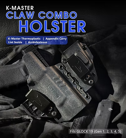 CYTAC K-Master Claw Combo Holster for Glock 19 (Gen 1 - 5) (IWB)
