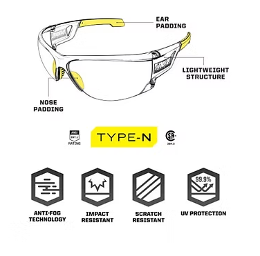 Type N Clear Lens Clear Frame -Tactical