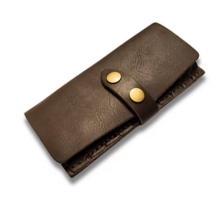 BROWN LEATHER SAFARI AMMO WALLET 10 RIFLE ROUNDS (.270 -.458)