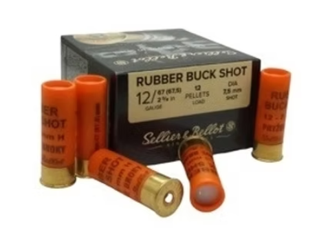 Sellier & Bellot 12Ga 12 Pellet Rubber 25's