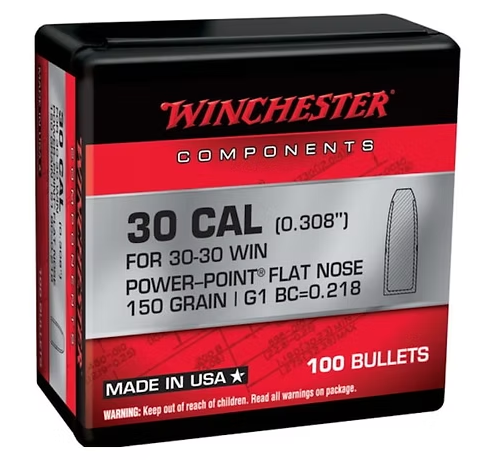 Winchester Bullets 30 Caliber 150gr Power-Point x 100