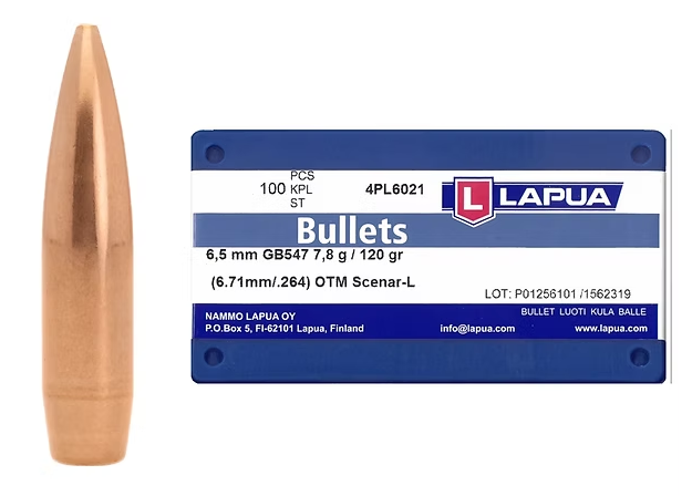 LAPUA 6.5mm 120 GR Scenar-L OTM GB547 Bullets (100)