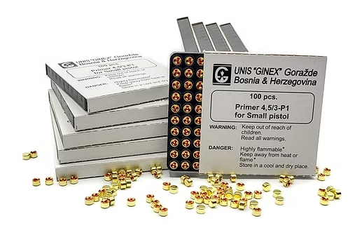Ginex Primers 4,5 / 3-P1 for Small Pistol (100)